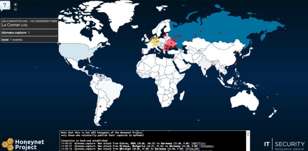 Cyberthreat War Maps Honeynet Project