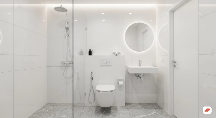 Kamar Mandi Minimalis Putih 2x3