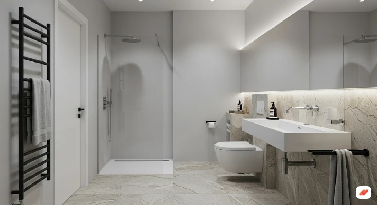 Kamar Mandi Modern Tanpa Sekat