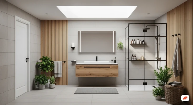 Kamar Mandi Natural Nuansa Kayu