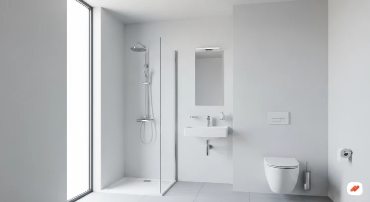 Kamar Mandi dengan Jendela Besar