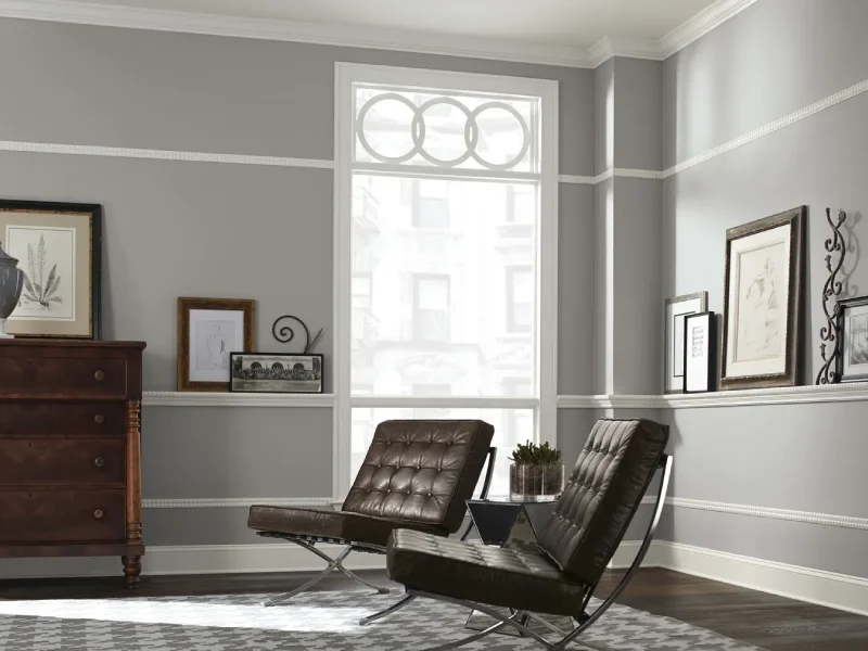 Rumah warna cat adem minimalist Abu-abu