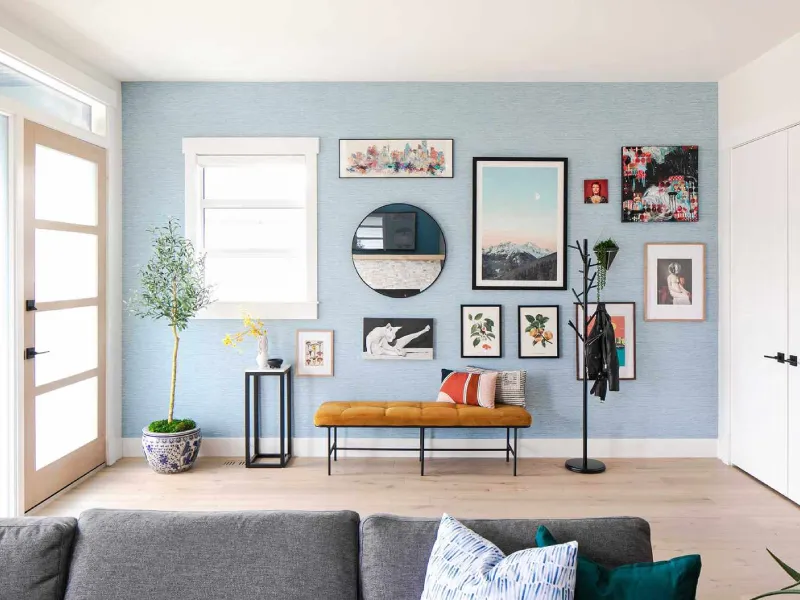 Rumah warna cat adem minimalist Biru Muda