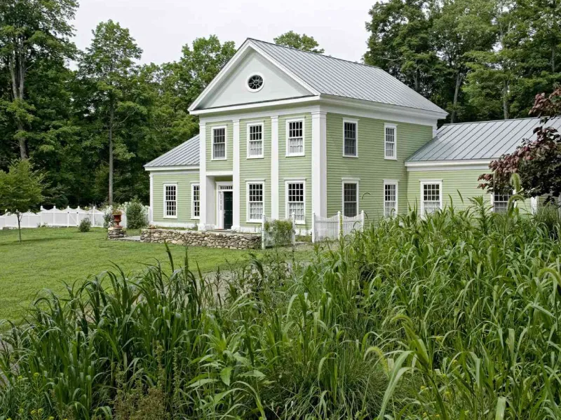 Rumah warna cat adem minimalist Hijau Muda