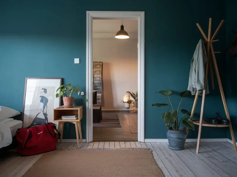 Rumah warna cat adem minimalist Turquoise