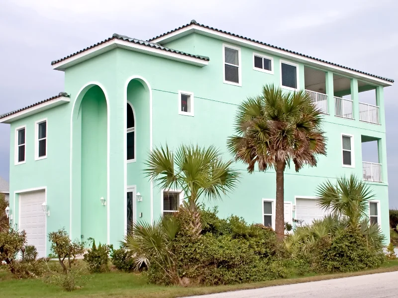 Rumah warna cat adem minimalist mint green