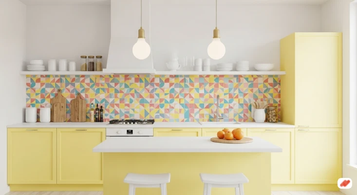 Dapur Sederhana Warna Cerah