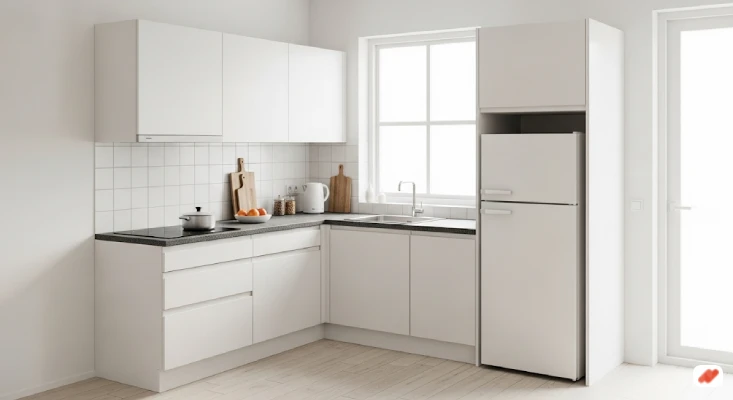 Dapur Sederhana dengan Kitchen Set Putih