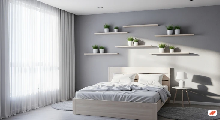 Kamar Abu-Abu dan Putih Gaya Scandinavian