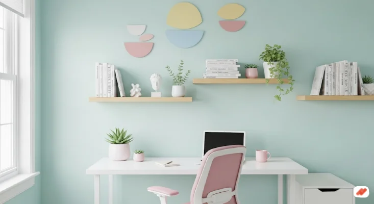 Kantor Minimalis Warna Pastel