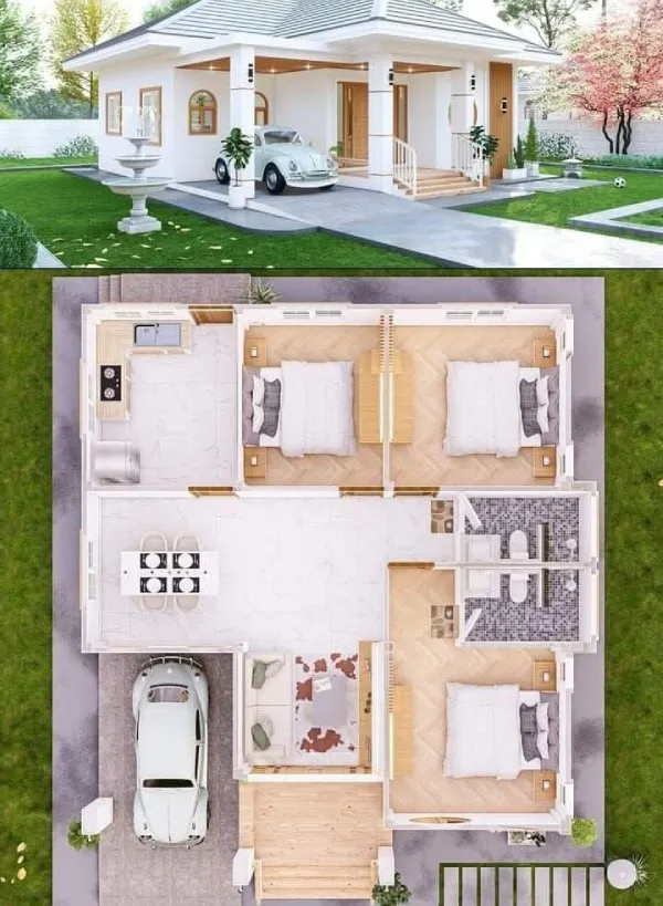 Denah Rumah Minimalis Elegan