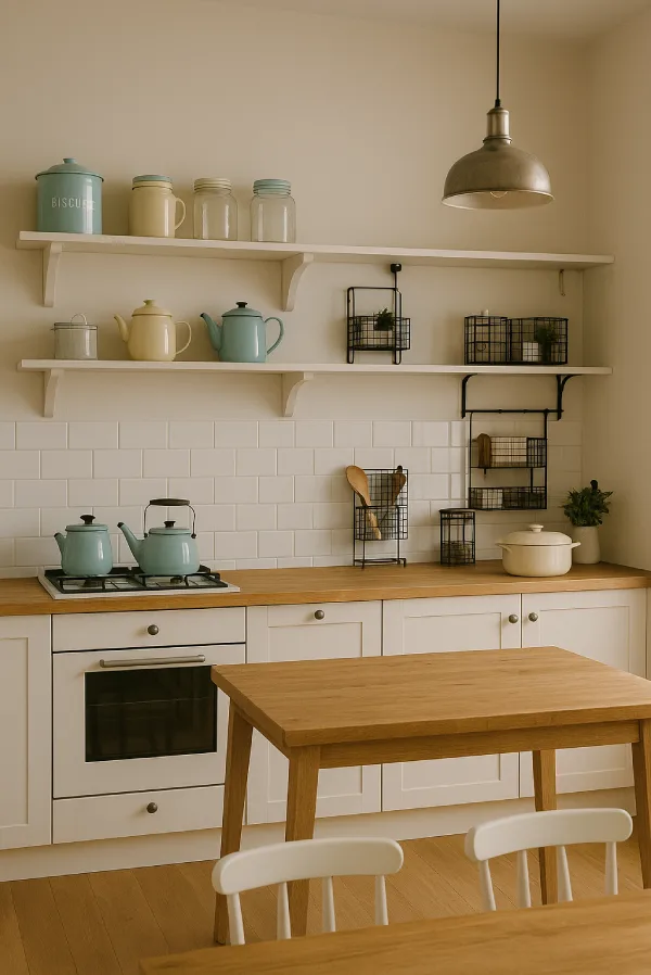 dekorasi dapur minimalis Dekorasi Vintage Pastel
