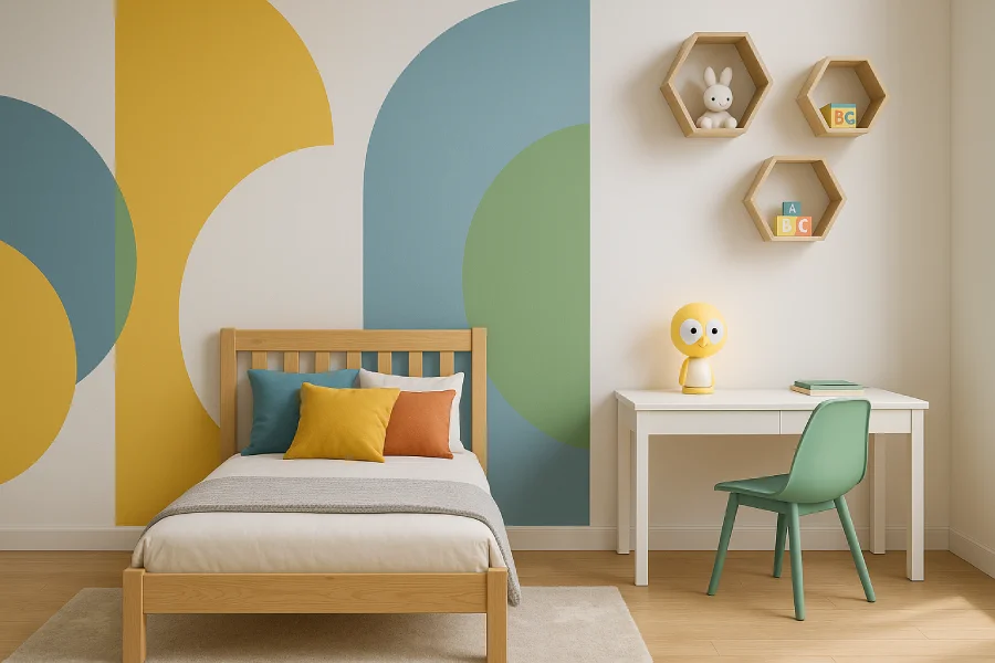 desain Kamar Anak Minimalis Warna Cerah