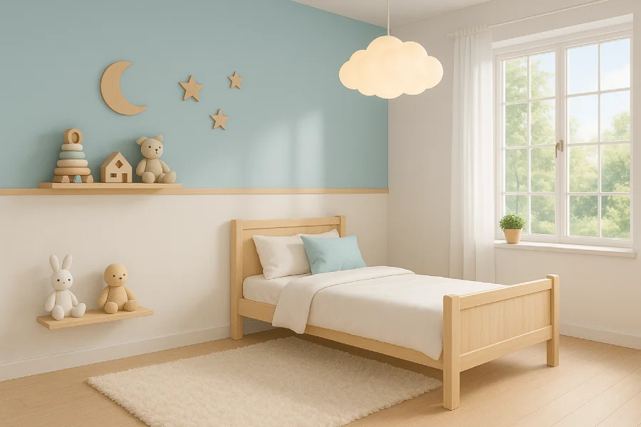 Kamar Tidur Anak Minimalis Pastel