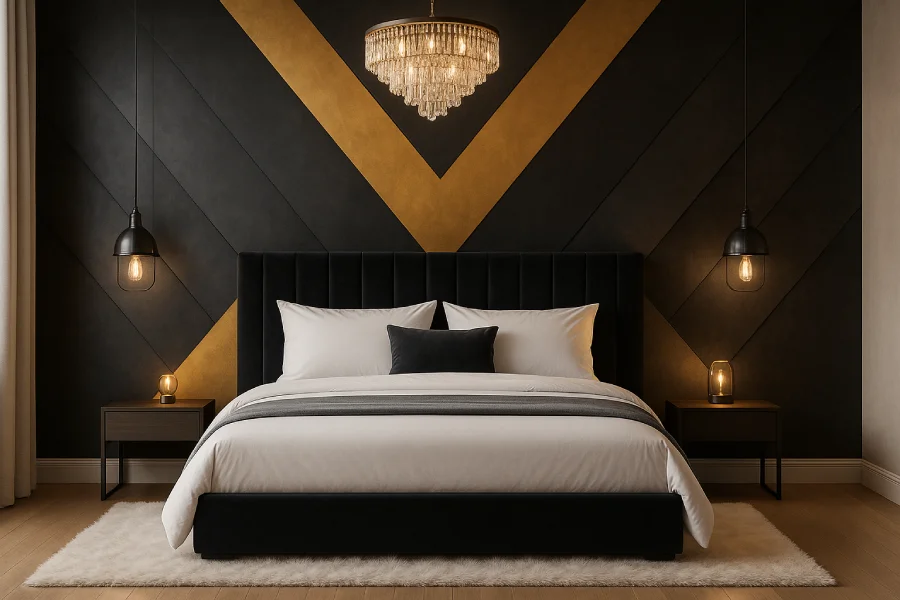 desain cat Kamar V-Line Mewah