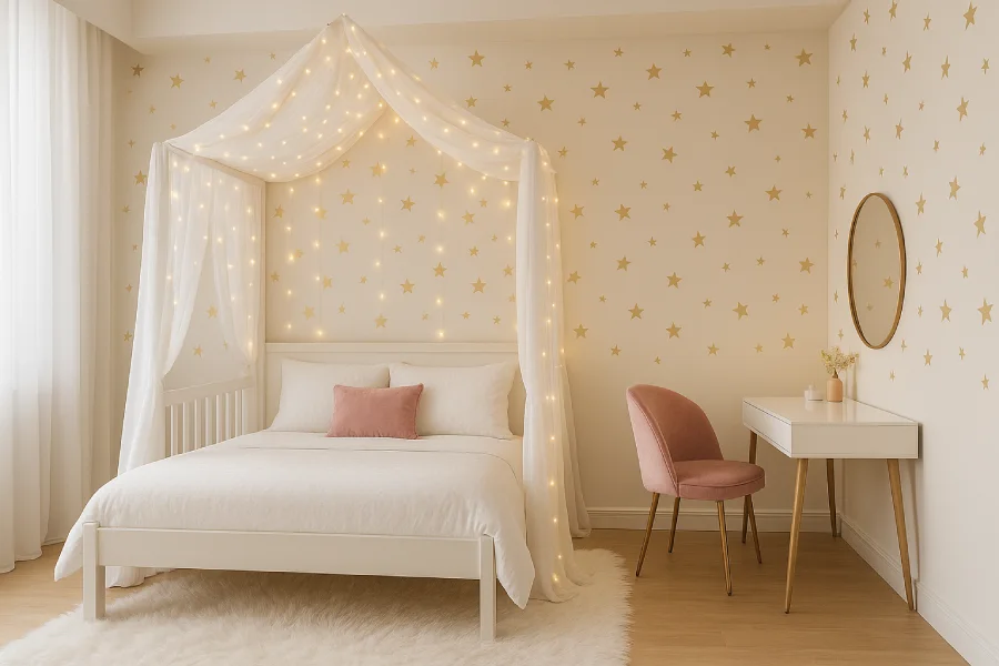 kamar anak perempuan mewah Fairy Light