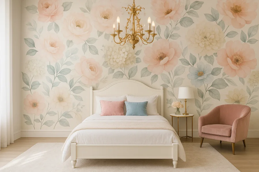 kamar anak perempuan mewah Floral Chic