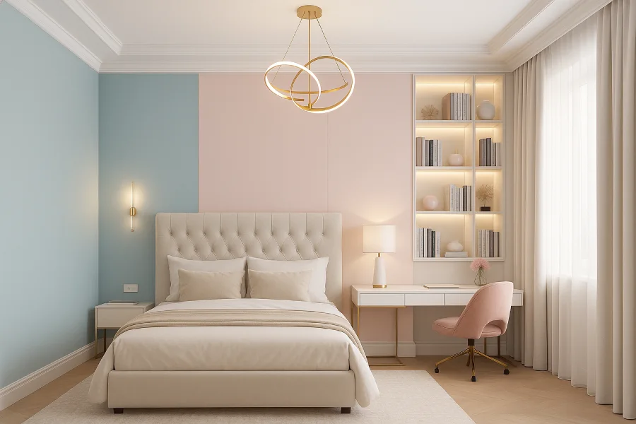 kamar anak perempuan mewah Modern Pastel