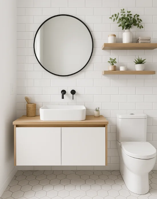 kamar mandi mewah minimalis Skandinavia Minimalis