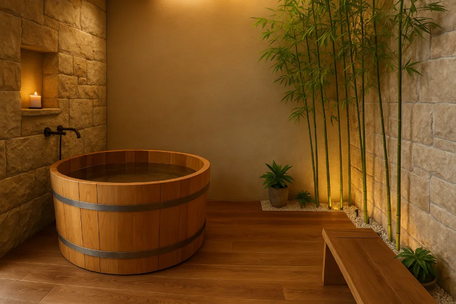 kamar mandi mewah minimalis Zen Japanese Style