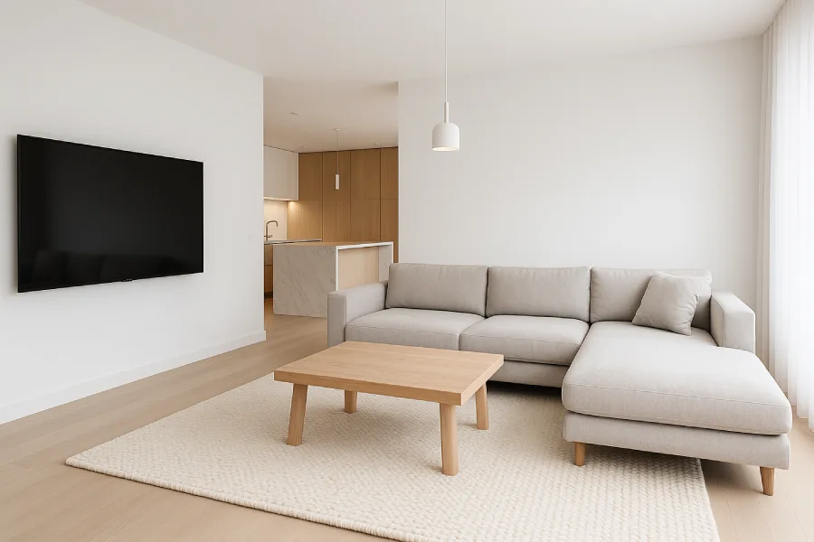 desain interior ruang keluarga Open Space Modern