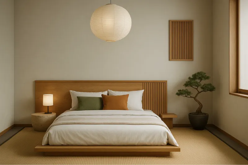 desain kamar tidur aesthetic Modern Zen