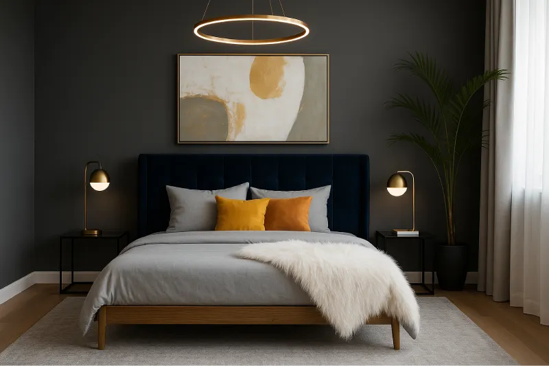 desain kamar tidur aesthetic Urban Chic