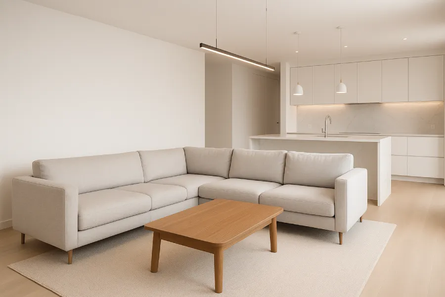 desain ruang keluarga minimalis elegan Open Space Elegan