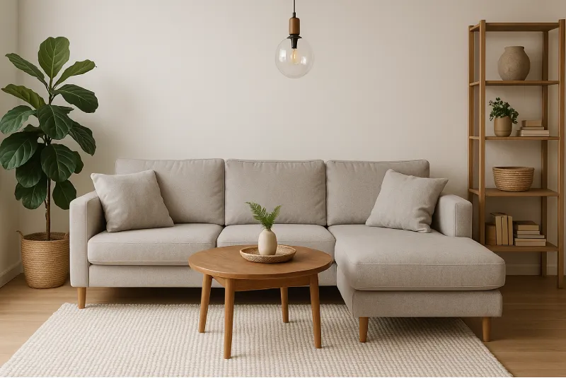 desain ruang keluarga minimalis modern Ruang Hangat