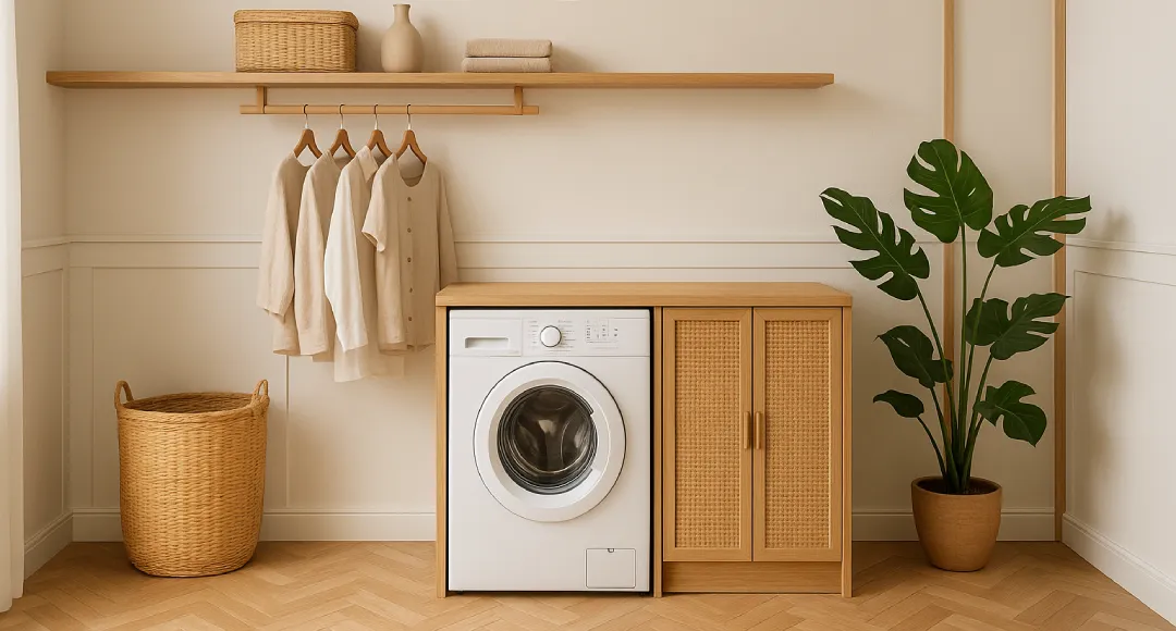 8 Inspirasi Desain Ruang Laundry Bergaya Japandi, Tampilan Semakin Aesthetic