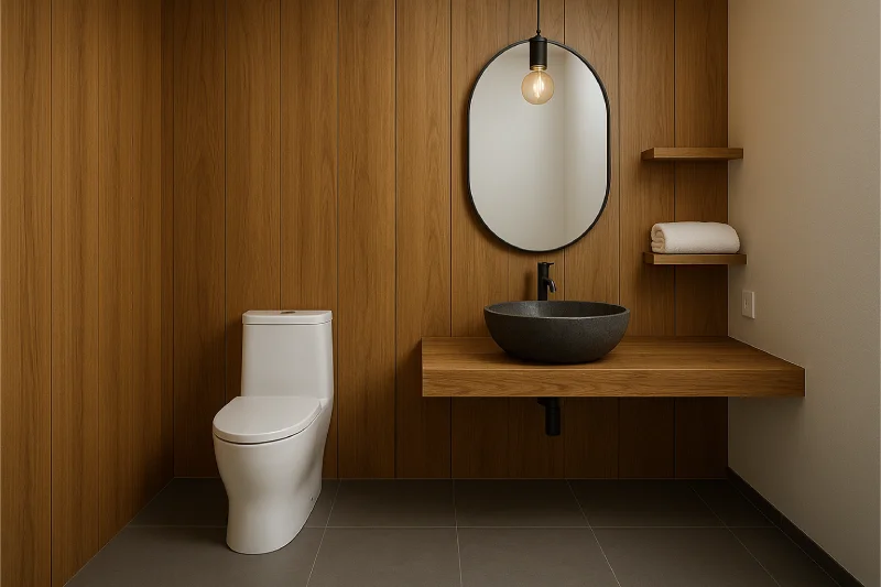 kamar mandi wc duduk gaya modern Kayu Hangat