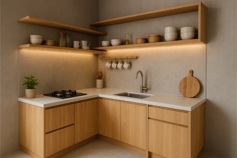 Desain Dapur Minimalis 2x2 L Kompak