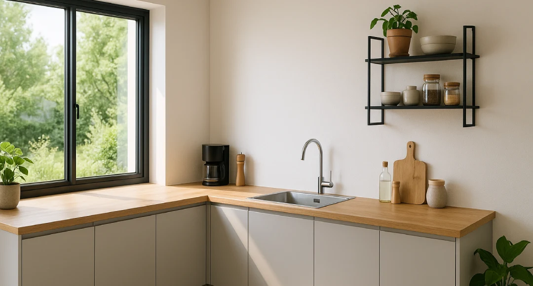 desain dapur minimalis 3x3 terbuka