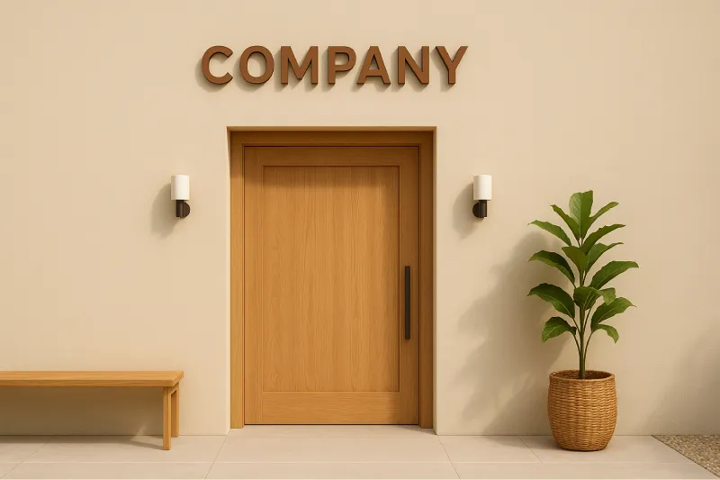 desain kantor minimalis tampak depan Minimal Warm