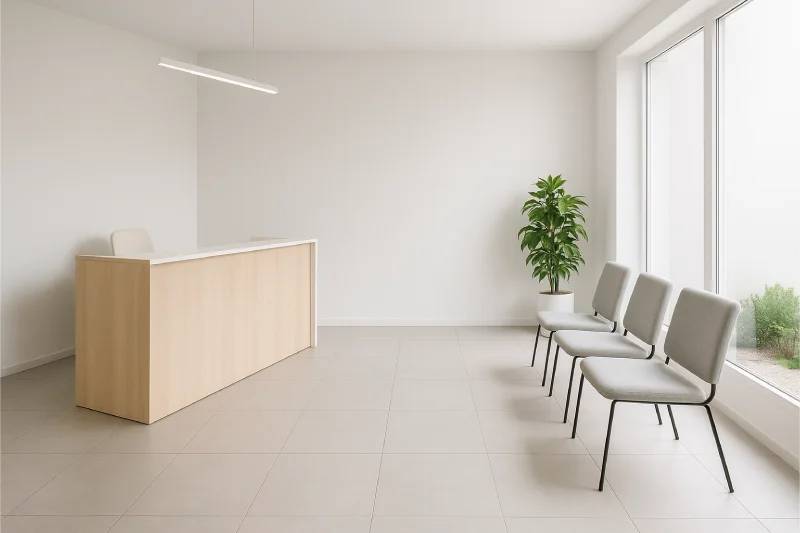 desain ruang tunggu Minimalis Fungsional