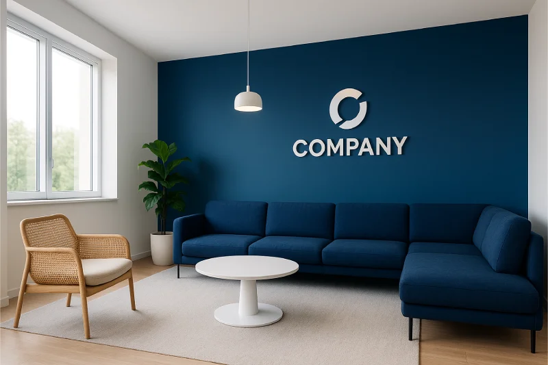 desain ruang tunggu kantor Modern Dinamis