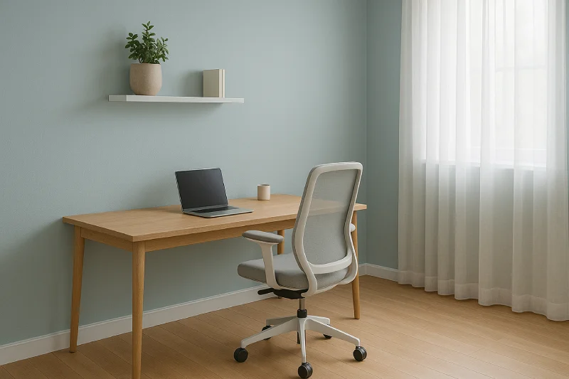 warna cat kalem Biru Lembut