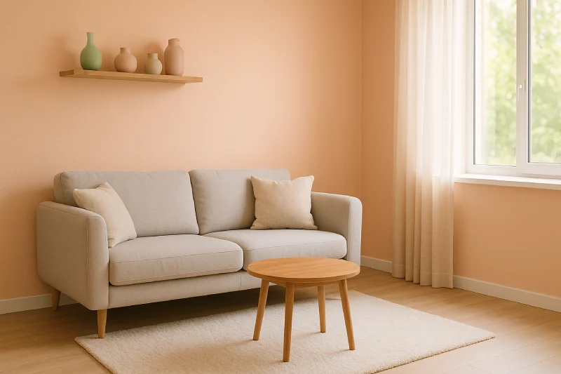 warna cat kalem Peach Lembut