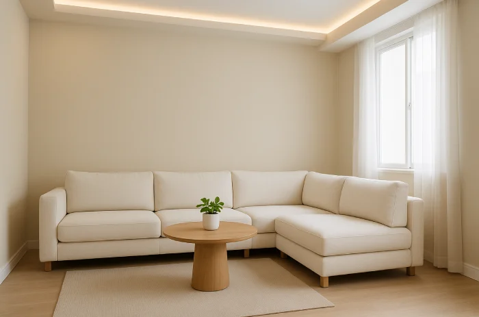 Sofa minimalis untuk ruang tamu kecil Sectional Putih Luas