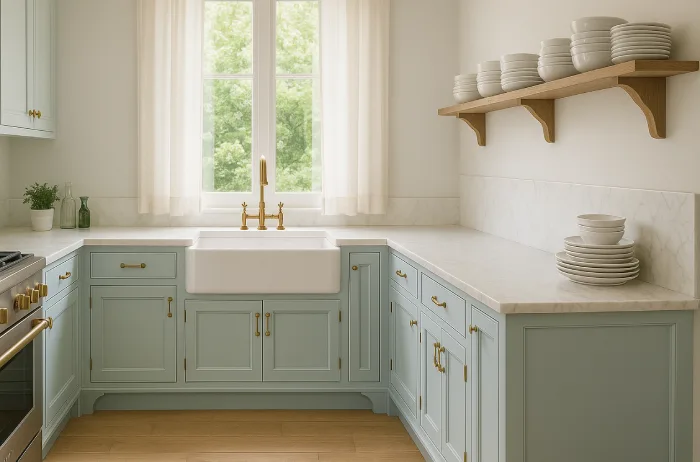 desain dapur klasik minimalis Sudut Biru Segar