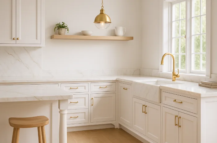 desain dapur klasik minimalis Sudut Putih Ringan