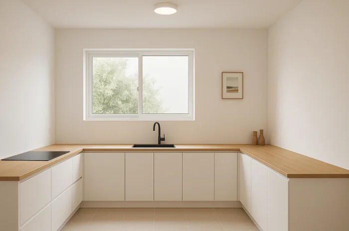 desain dapur minimalis 3x4 Putih Natural