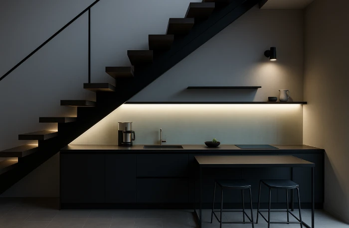 desain dapur minimalis bawah tangga Bawah Tangga Modern