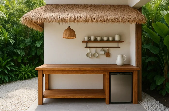 desain dapur outdoor minimalis modern_ Nuansa Tropis