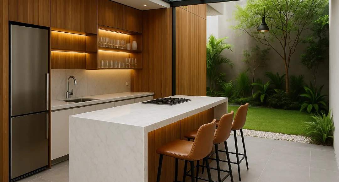 8+ Inspirasi Desain Dapur Outdoor Minimalis Modern, Cocok untuk Rumah Luas