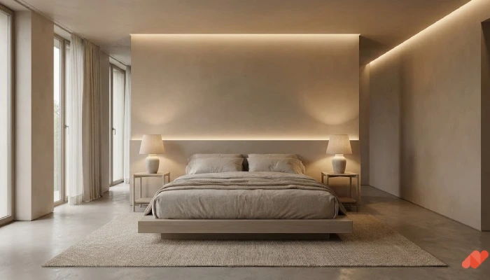 1Lampu kamar tidur Pencahayaan Simetris