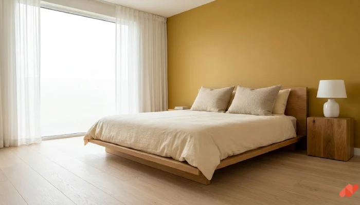 desain kamar tidur warna kuning
