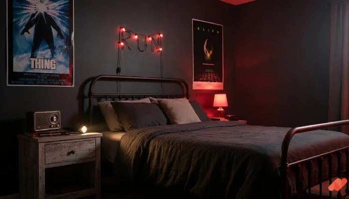 desian kamar tidur tema Stranger Things