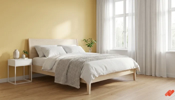 desain kamar tidur warna kuning