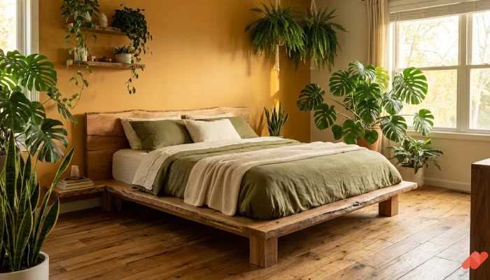 desain kamar tidur warna kuning